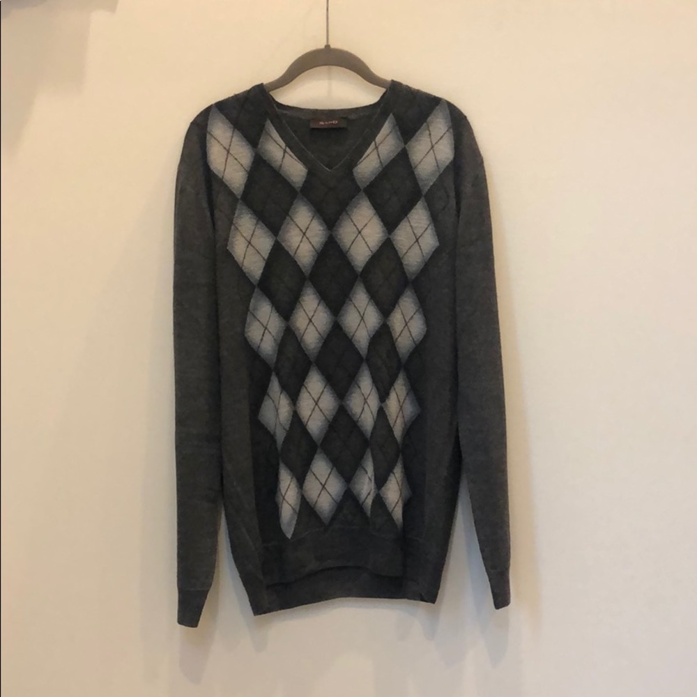 Sand cashmere v neck XL